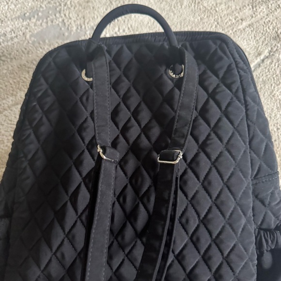 Vera Bradley black Diamond Quilted Microfiber Backpack - Picture 11 of 15